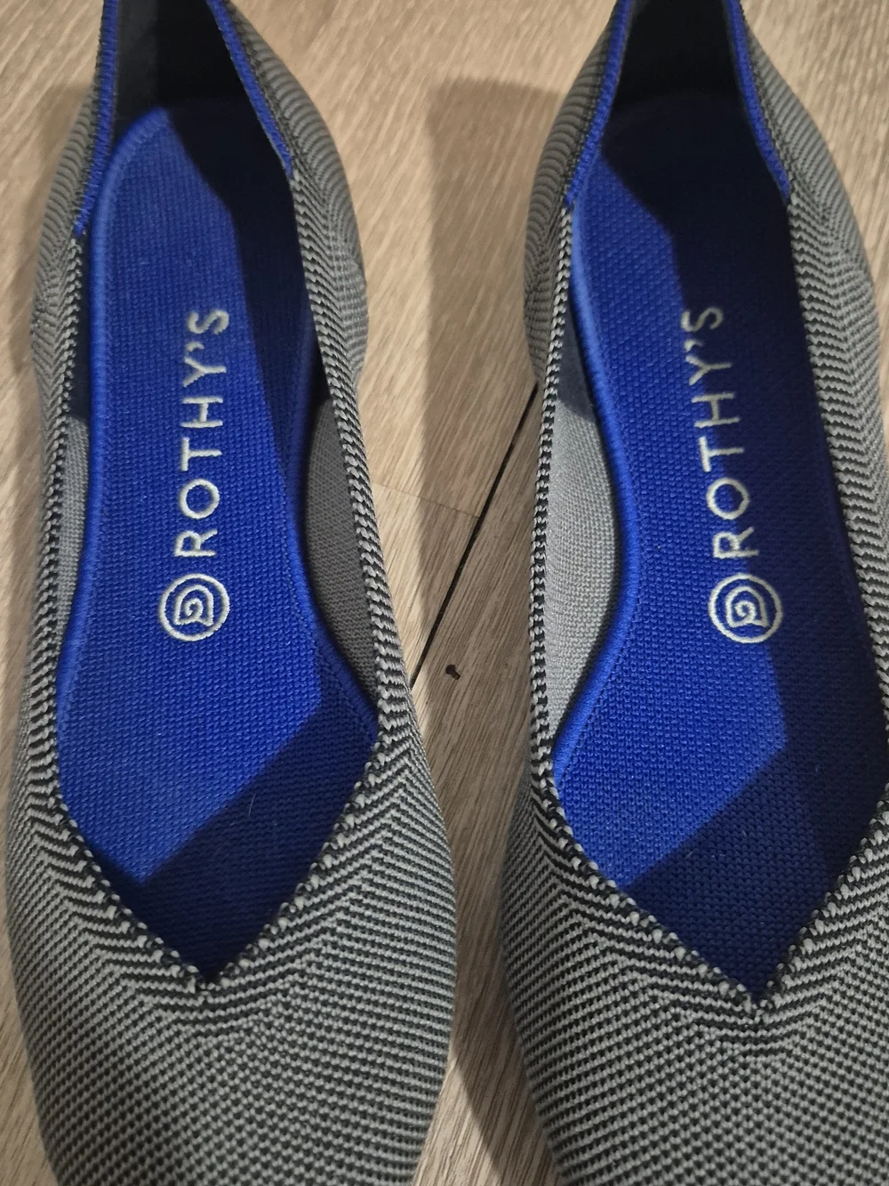 Rothy's Pointed Flat in Blue and Gray - Women's Slip-On-Size:10W